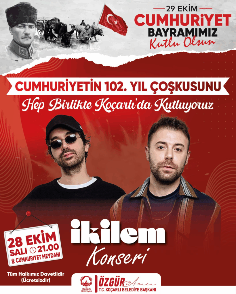 Cumhuriyetimizin 102. yılı, Koçarlı’da büyük bir coşkuyla kutlanacak.